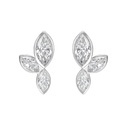3.1 Cts 14k White Gold Marquise Shape Studs Earring - Image 2