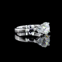 4.79 Cts Platinum Round Shape 3 Stones Ring - Image 2