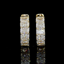 6.68 Cts 14k Yellow Gold Radiant Shape Huggies Earring - Image 2