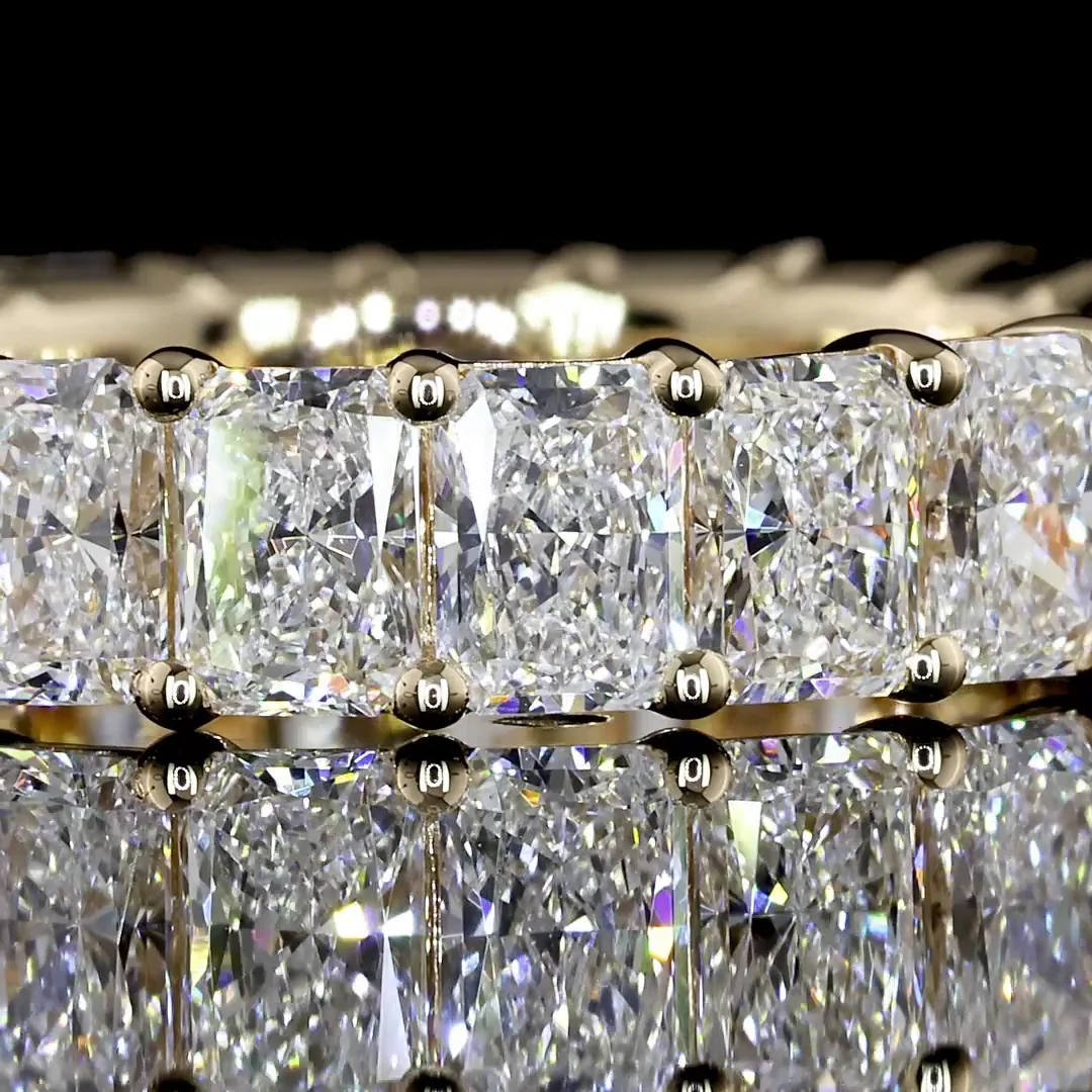 5.91 Cts 14k Yellow Gold Radiant Shape Eternity Band Eternity Band - Image 2