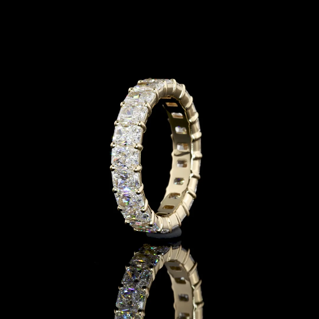 5.91 Cts 14k Yellow Gold Radiant Shape Eternity Band Eternity Band - Image 4