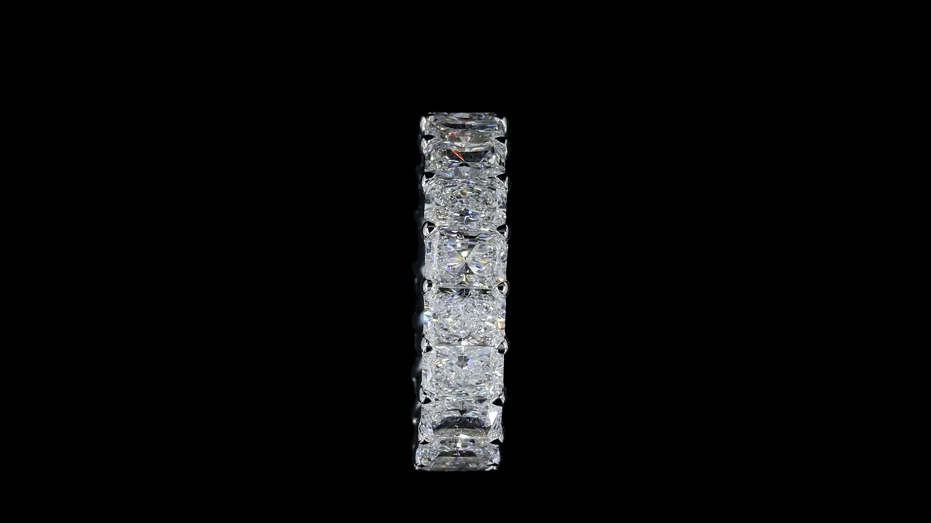 4.49 Cts 14k White Gold Radiant Shape Eternity Band Eternity Band - Image 4