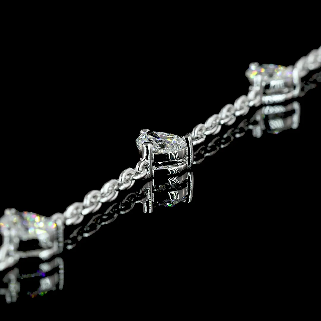 8.87 Cts 14k White Gold Mix Shape Special Necklace - Image 4