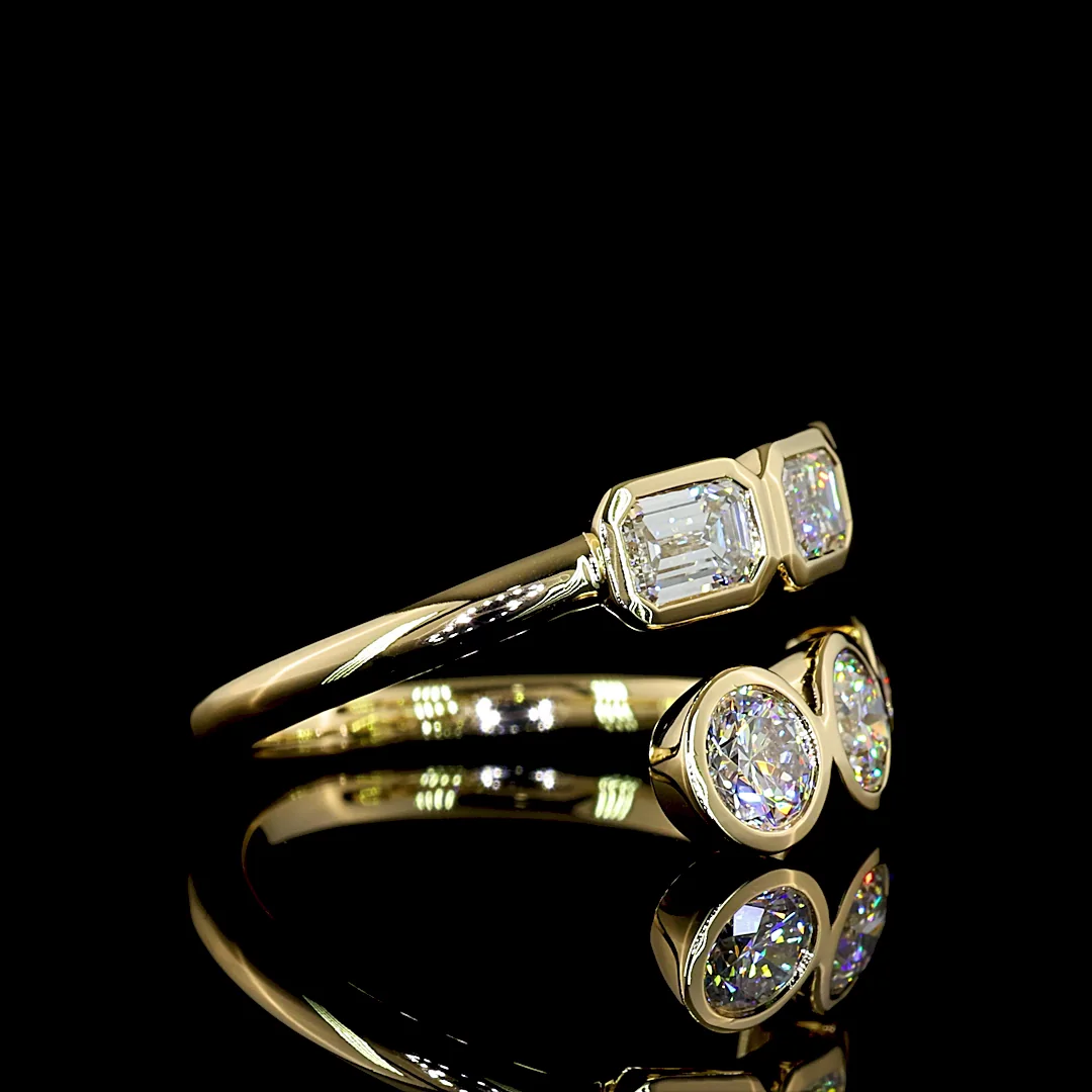 1.79 Cts 14k Yellow Gold Mix Shape Special Eternity Band - Image 3