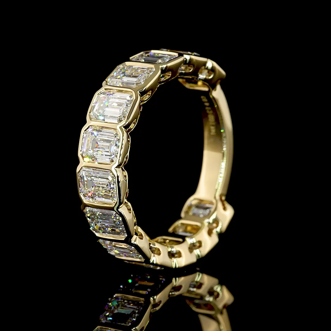 4.63 Cts 14k White Gold Round Shape 3/4 Band Eternity Band - Image 4