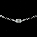 2.79 Cts 14k White Gold Mix Shape Station Necklace - Image 3