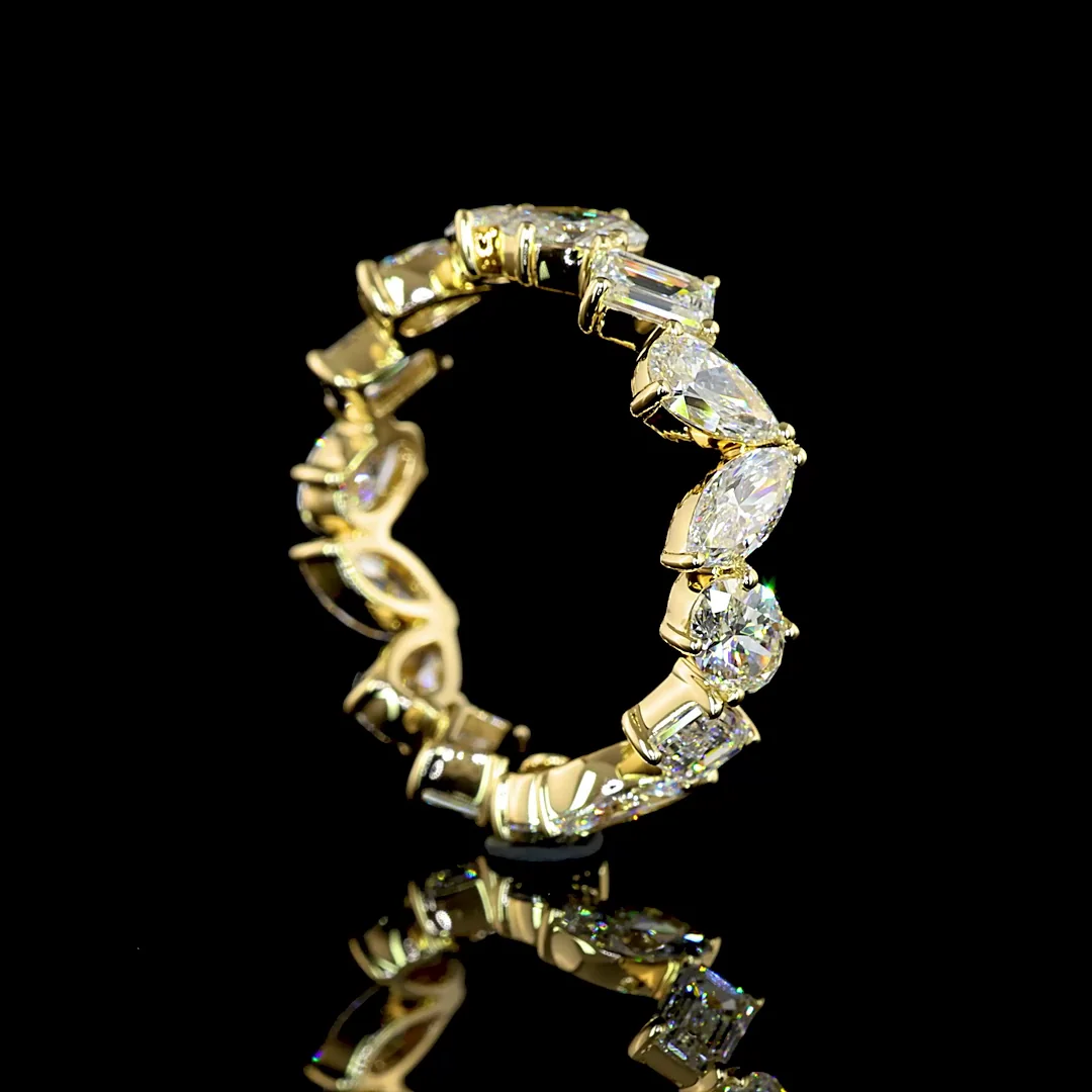 2.89 Cts 14k Yellow Gold Mix Shape Eternity Band Eternity Band - Image 2