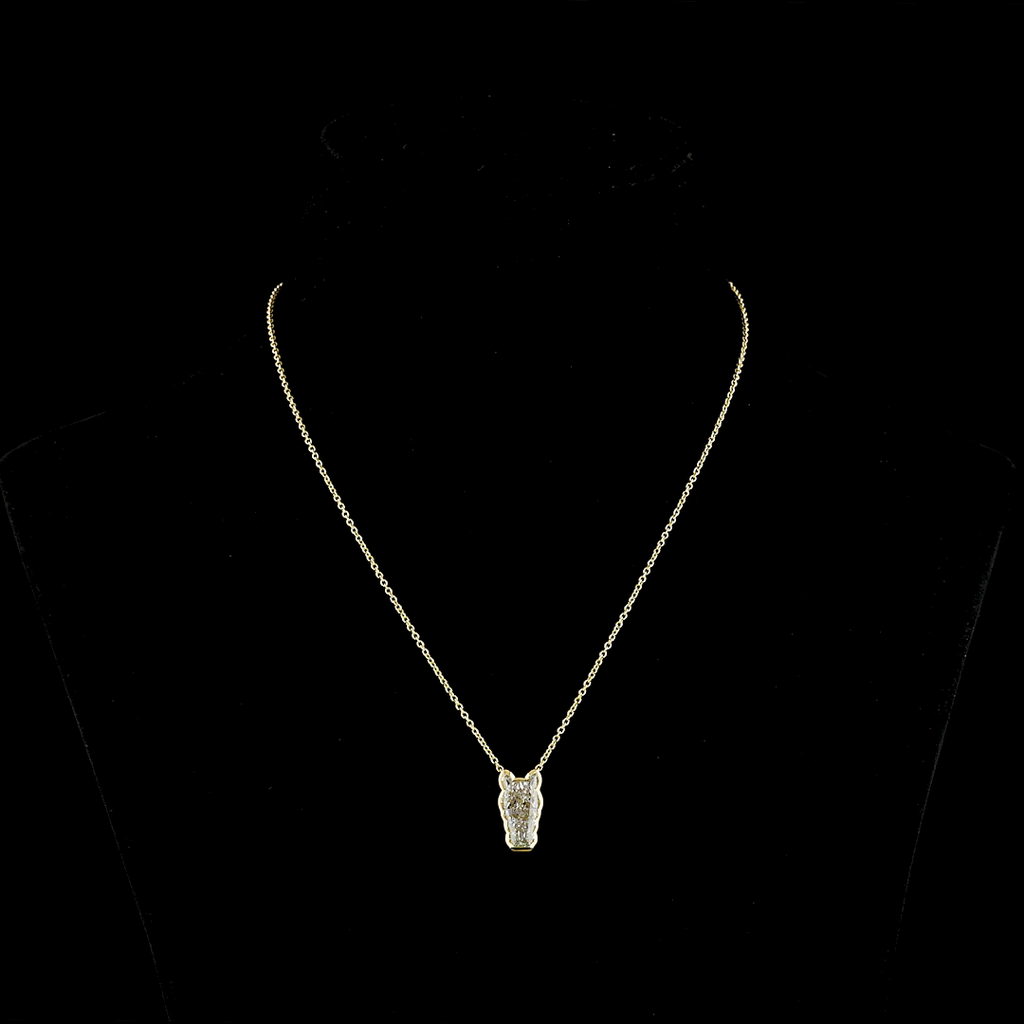4.27 Cts 18k Yellow Gold Horse Shape Symbol Pendant - Video