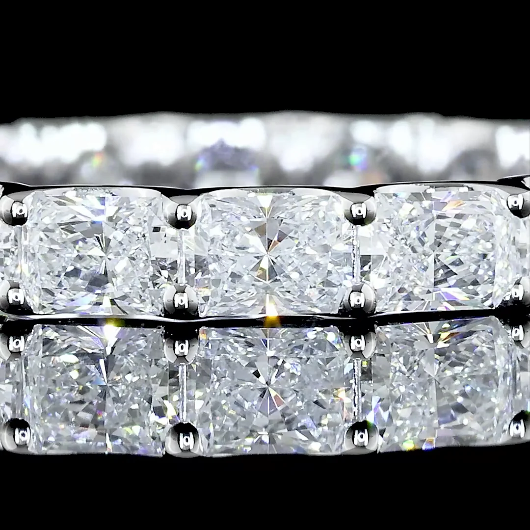 1.89 Cts 14k White Gold Radiant Shape Eternity Band Eternity Band - Image 2