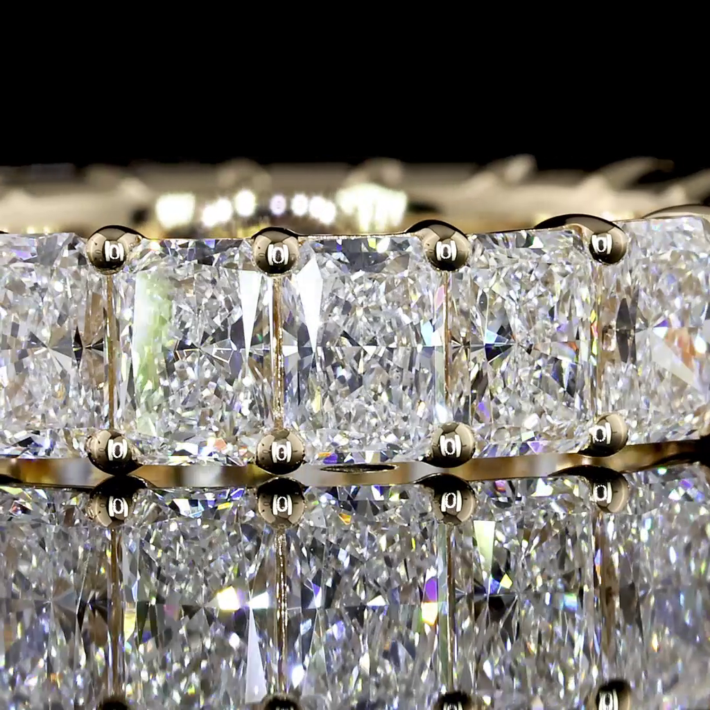 3.99 Cts 14k Yellow Gold Radiant Shape Eternity Band Eternity Band - Image 3