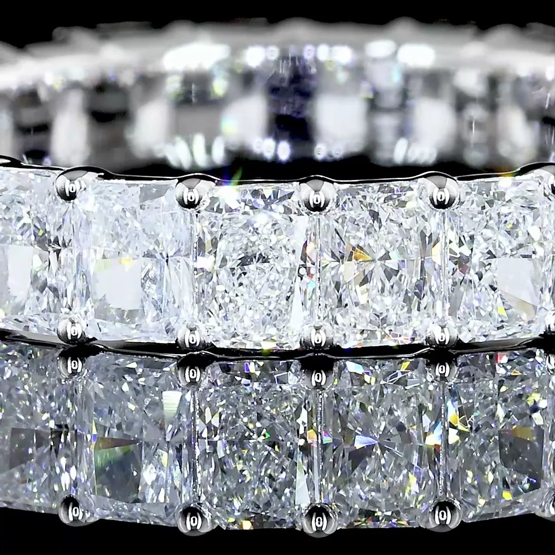 2.6 Cts 14k White Gold Radiant Shape Eternity Band Eternity Band - Image 2