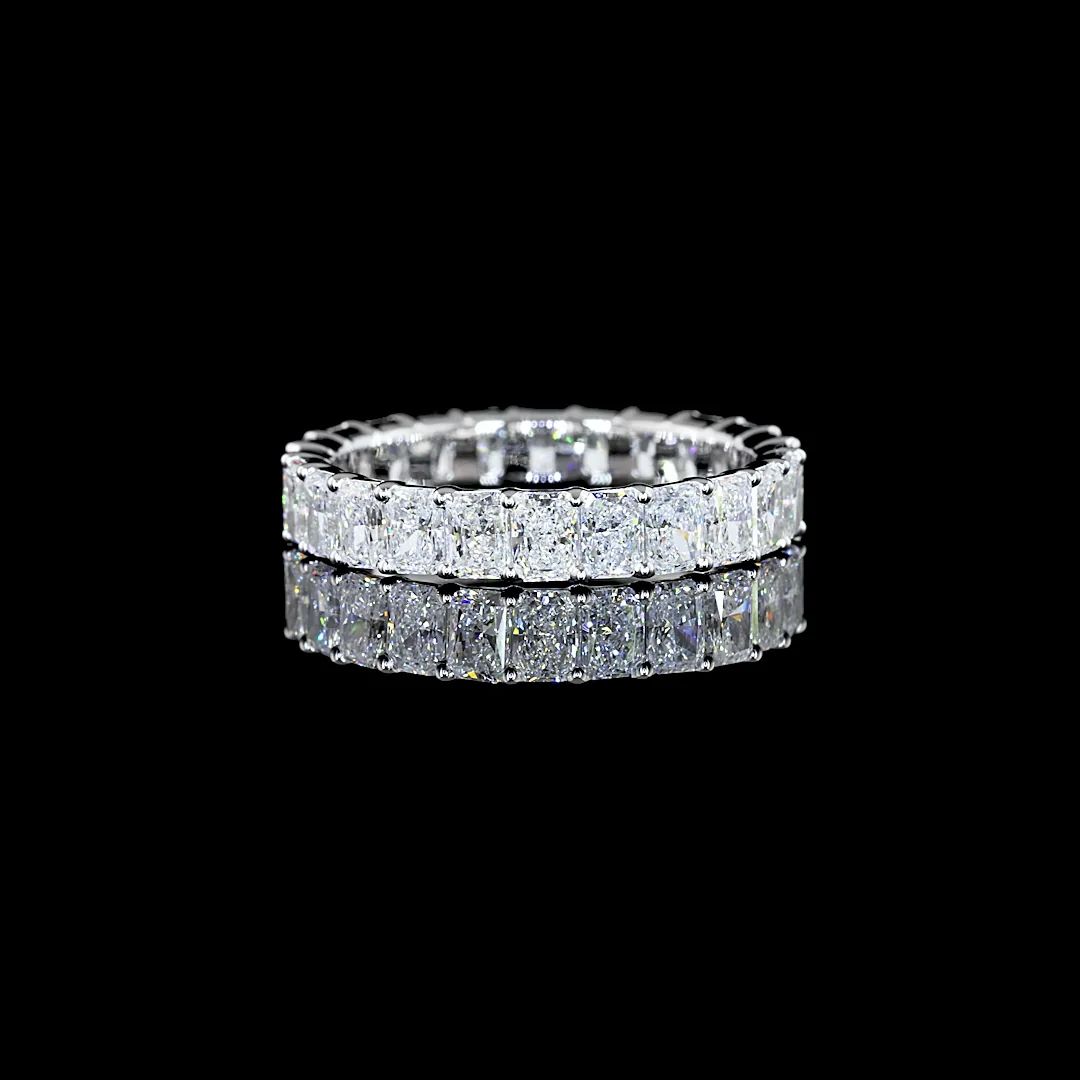 2.6 Cts 14k White Gold Radiant Shape Eternity Band Eternity Band - Video