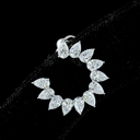 2.75 Cts 14k White Gold Pear Shape Special Earring - Image 2