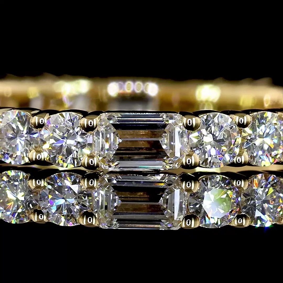 1.23 Cts 18k Yellow Gold Mix Shape Eternity Band Eternity Band - Image 3