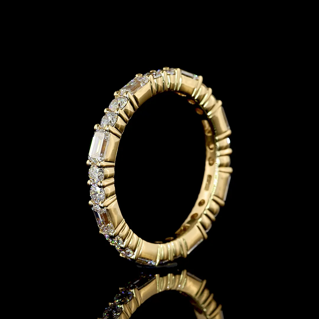 1.23 Cts 18k Yellow Gold Mix Shape Eternity Band Eternity Band - Image 4