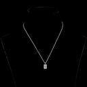 2.51 Cts 14k White Gold Emerald Shape Solitaire Pendant - Video