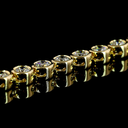 6.63 Cts 14k Yellow Gold Round Shape Tennis Necklace - Image 4