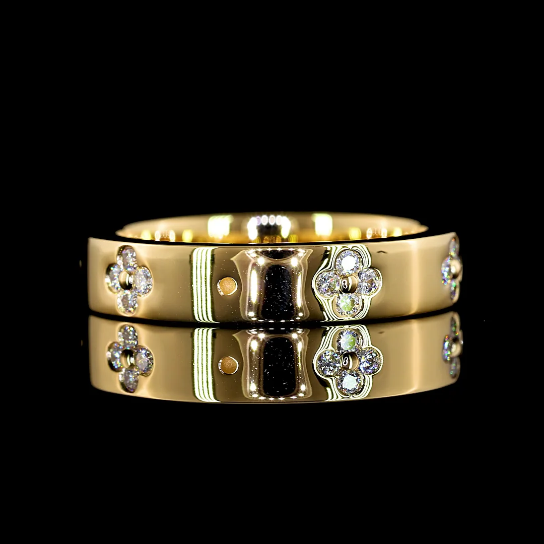 0.19 Cts 18k Yellow Gold Round Shape Eternity Band Eternity Band - Video