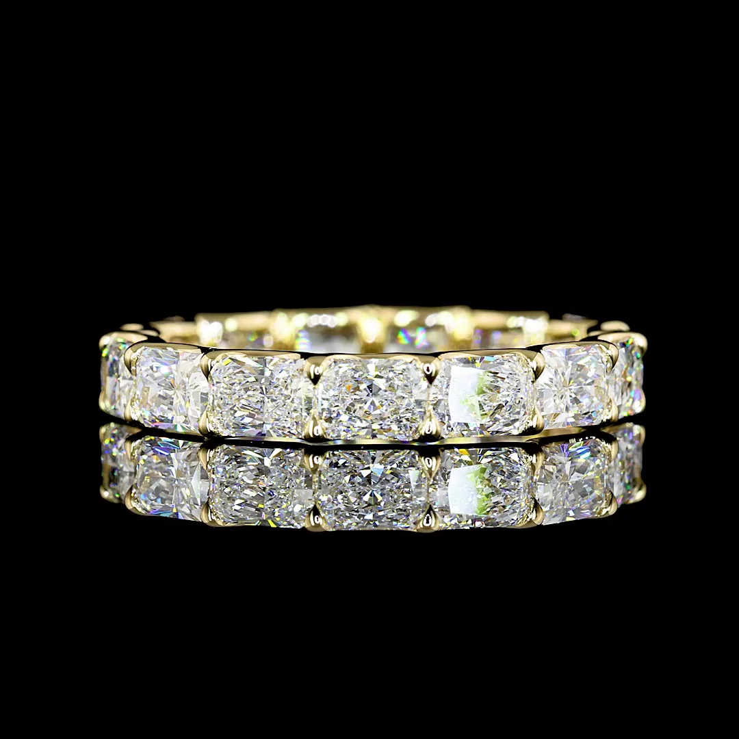 3.28 Cts 14k Yellow Gold Radiant Shape Eternity Band Eternity Band - Video