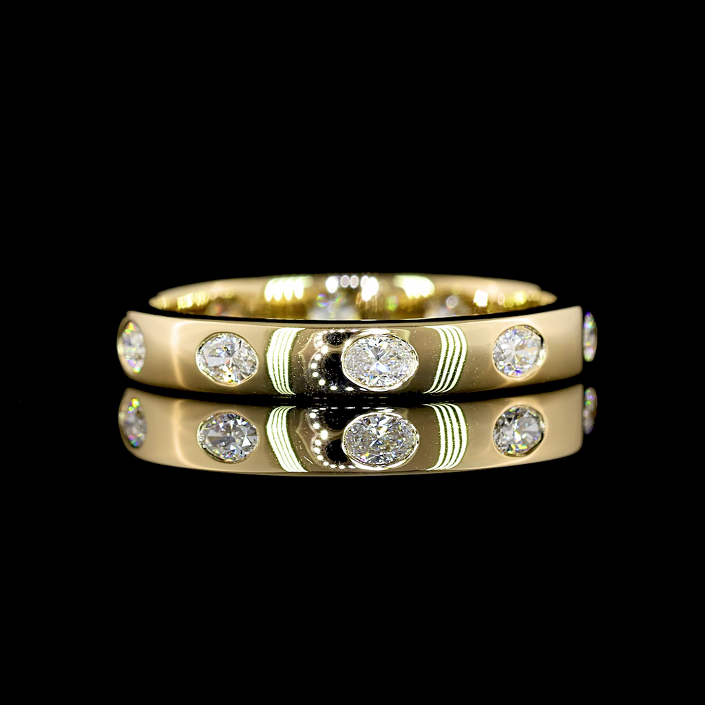 0.55 Cts 14k Yellow Gold Oval Shape Eternity Band Eternity Band - Video