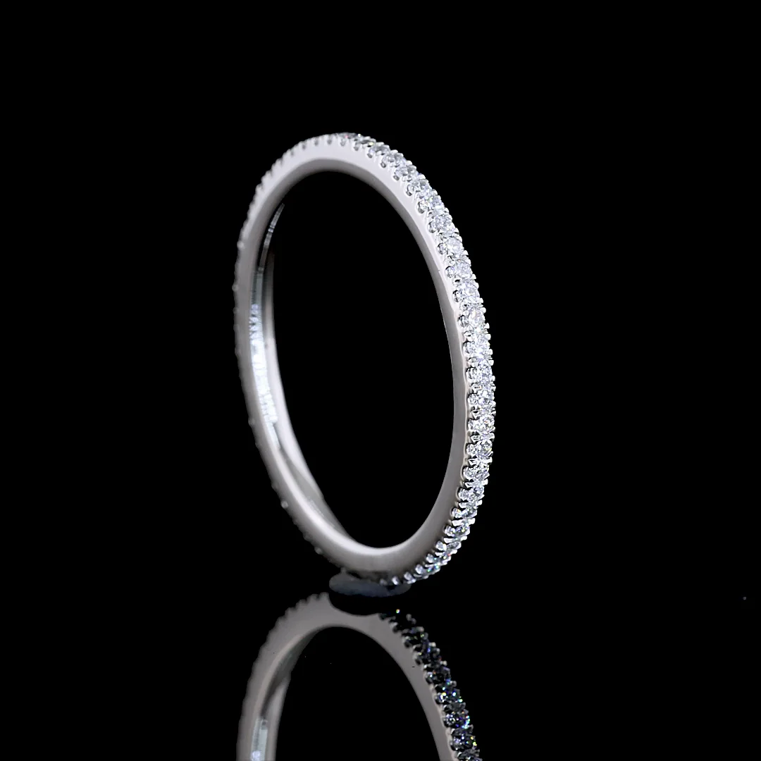 0.29 Cts Platinum Round Shape Eternity Band Eternity Band - Image 2