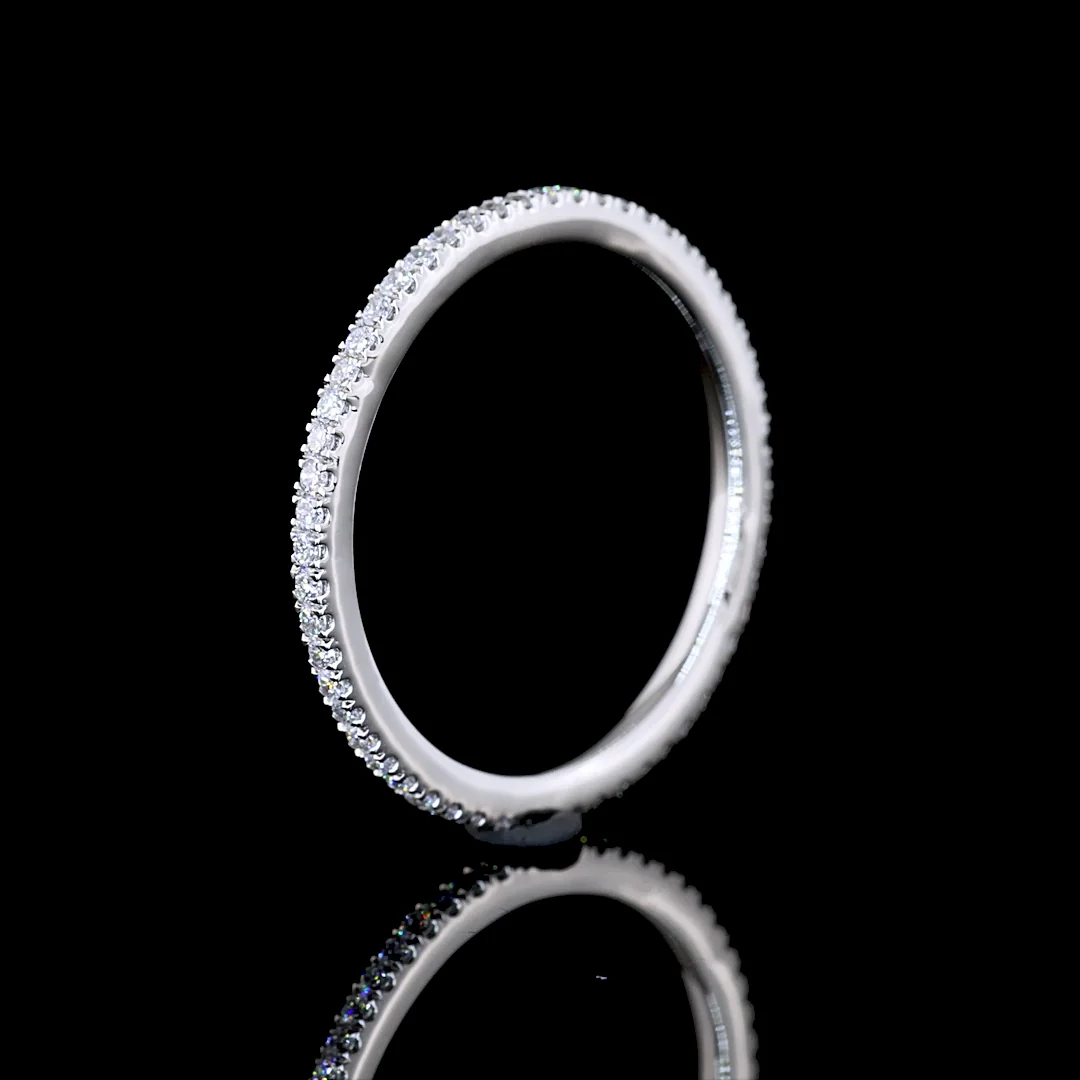 0.29 Cts Platinum Round Shape Eternity Band Eternity Band - Image 4
