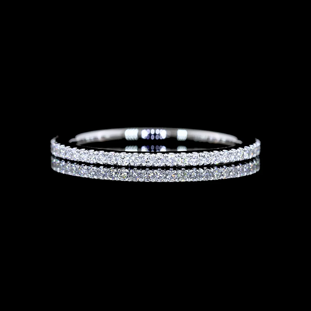 0.29 Cts Platinum Round Shape Eternity Band Eternity Band - Video