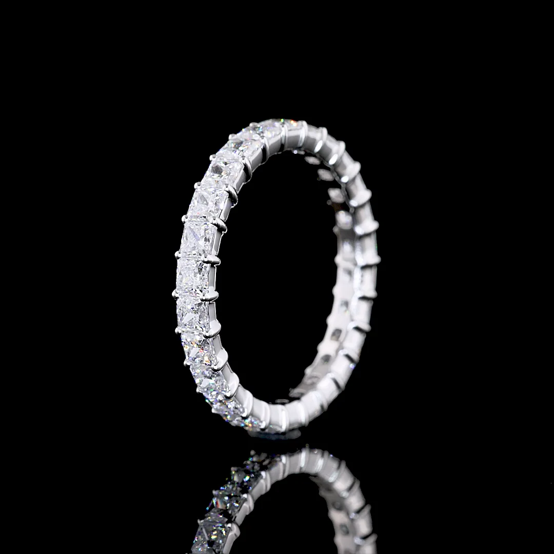 1.91 Cts 14k White Gold Princess Shape Eternity Band Eternity Band - Image 4