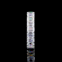 3.5 Cts 14k White Gold Emerald Shape 3/4 Band Eternity Band - Image 4