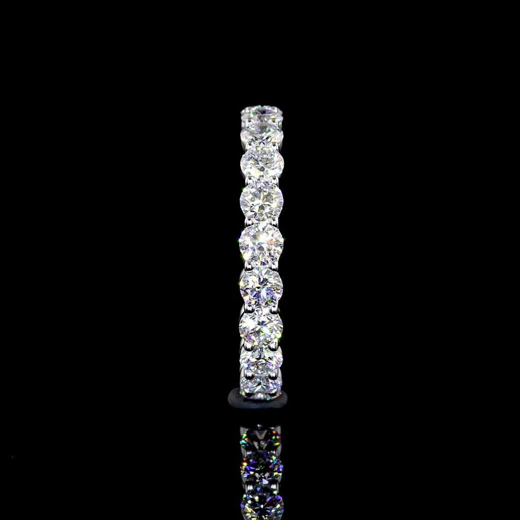 1.73 Cts 14k White Gold Round Shape Eternity Band Eternity Band - Image 2