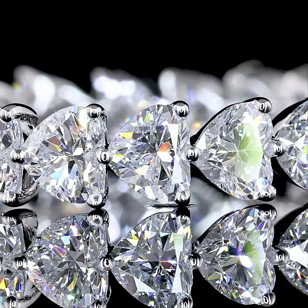 2.31 Cts 14k White Gold Heart Shape Eternity Band Eternity Band - Image 3