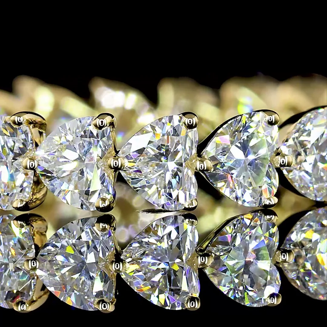 2.31 Cts 14k Yellow Gold Heart Shape Eternity Band Eternity Band - Image 3