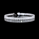 13.25 Cts 14k White Gold Radiant Shape Tennis Bracelet - Video