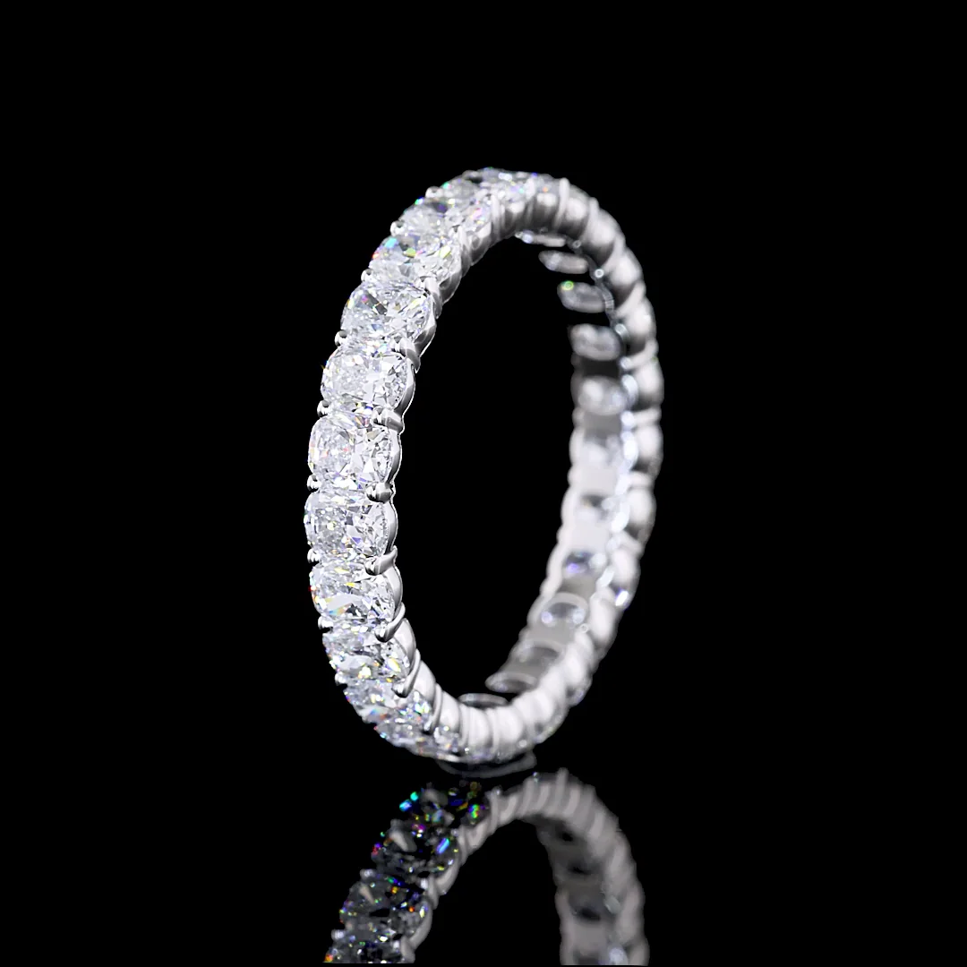 2.2 Cts 14k White Gold Cushion Brilliant Shape Eternity Band Eternity Band - Image 4