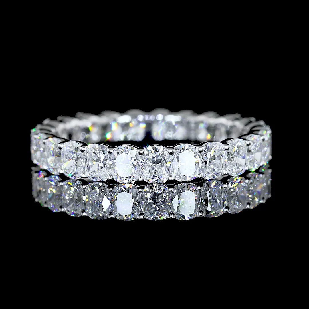 2.2 Cts 14k White Gold Cushion Brilliant Shape Eternity Band Eternity Band - Video