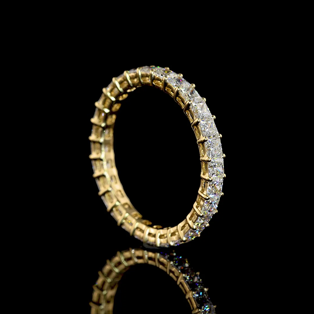 2.01 Cts 14k Yellow Gold Princess Shape Eternity Band Eternity Band - Image 2