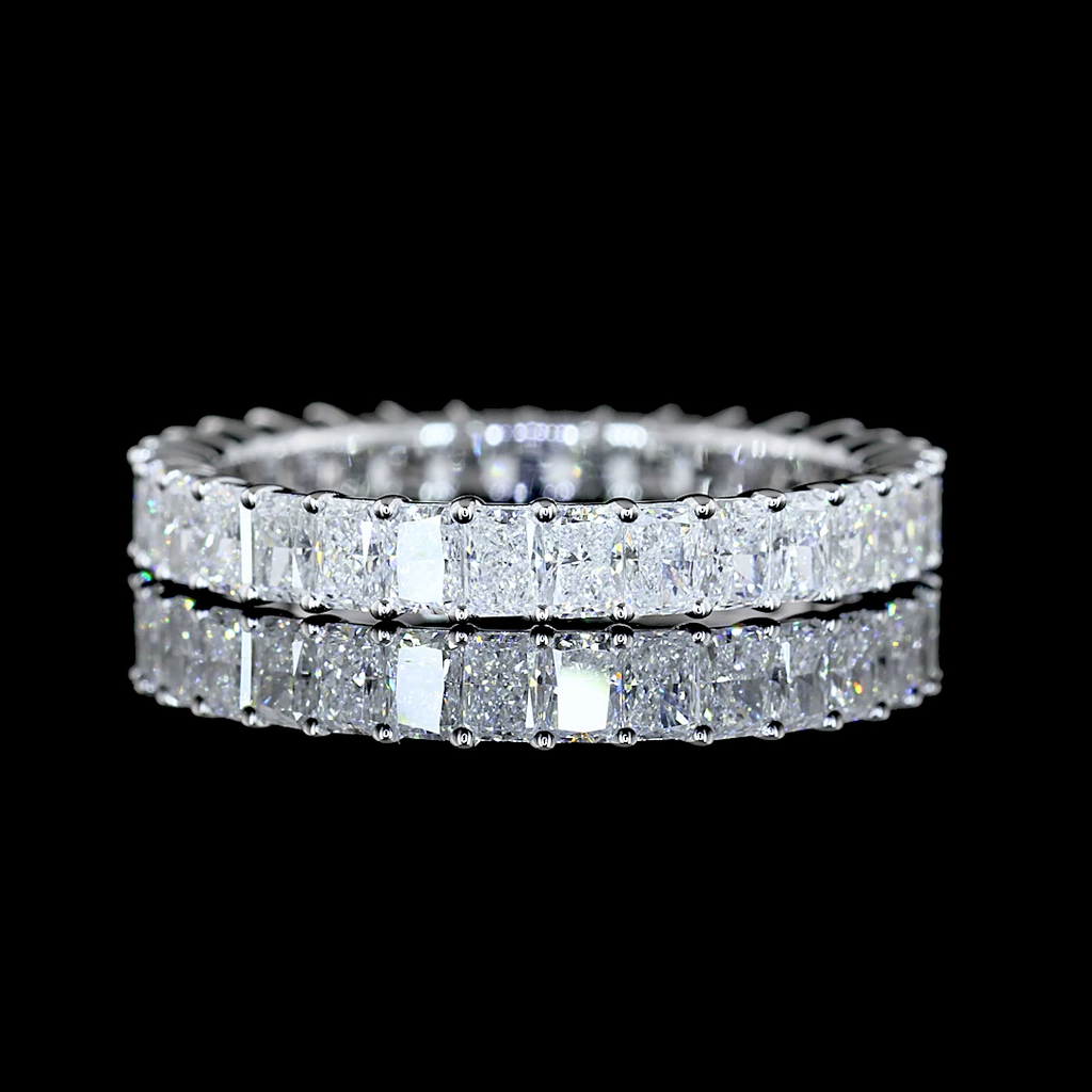 1.8 Cts 14k White Gold Radiant Shape Eternity Band Eternity Band - Video