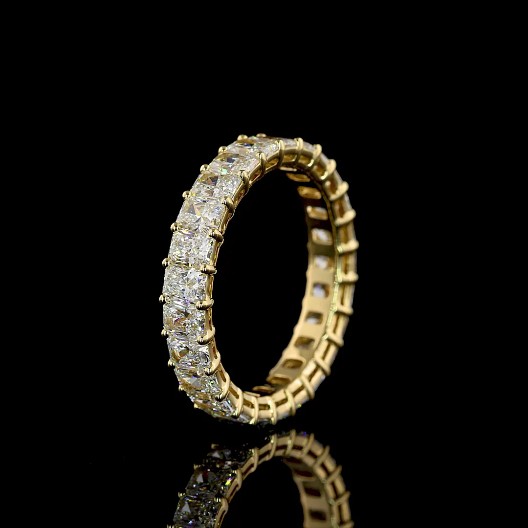 2.99 Cts 14k Yellow Gold Radiant Shape Eternity Band Eternity Band - Image 4