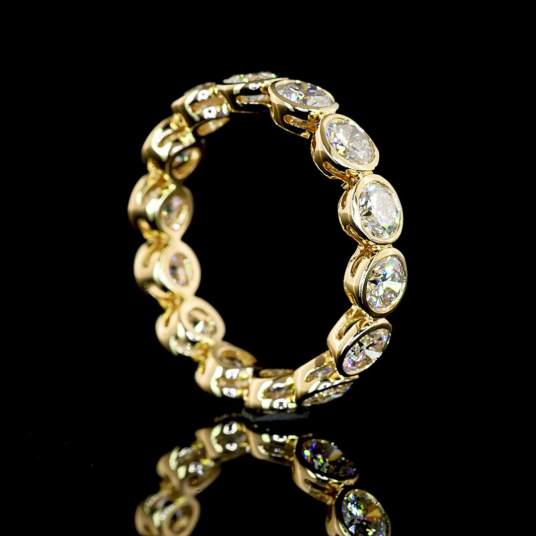 3.13 Cts 14k Yellow Gold Round Shape Eternity Band Eternity Band - Image 2