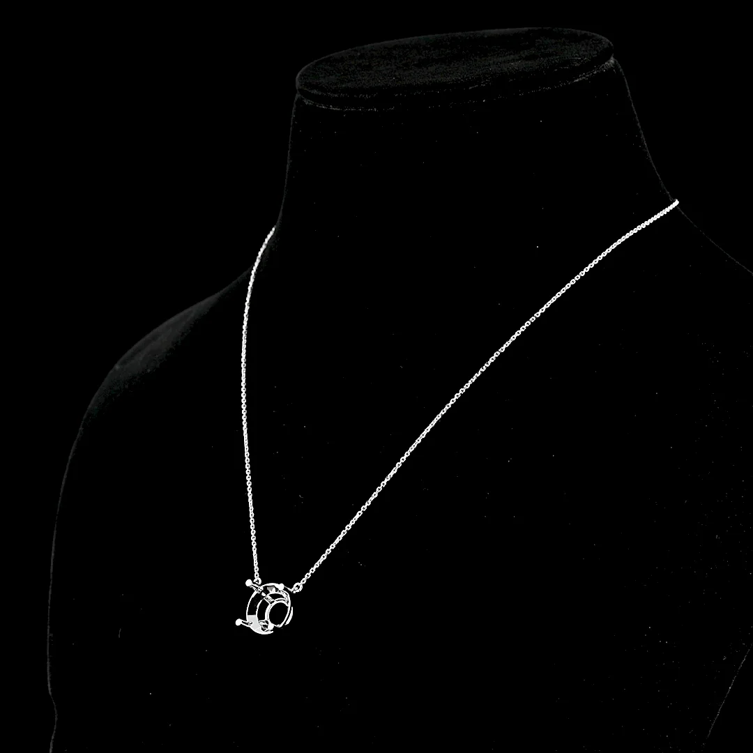 7.14 Cts 14k White Gold Round Shape Solitaire Pendant - Image 2