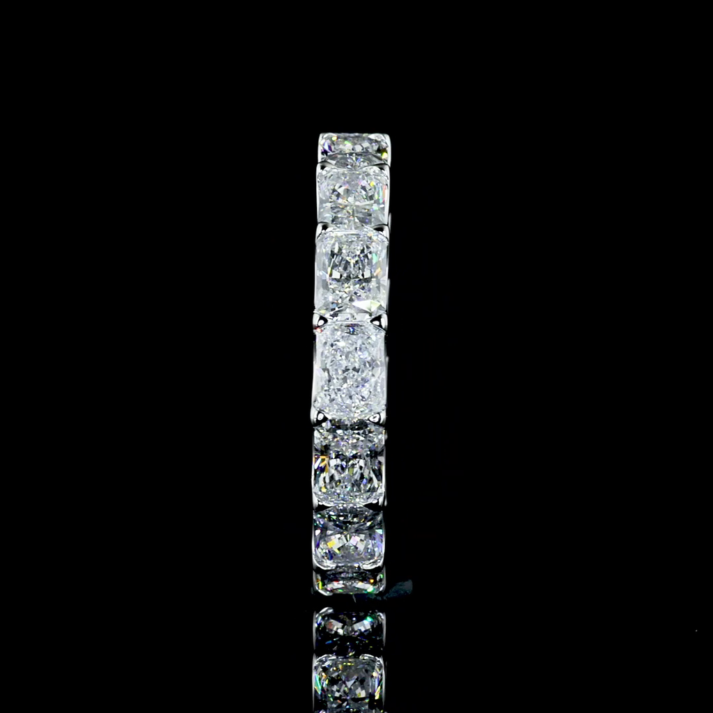 3.39 Cts 14k White Gold Radiant Shape Eternity Band Eternity Band - Image 2