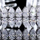 13.96 Cts 14k White Gold Pear Shape Special Bracelet - Image 2