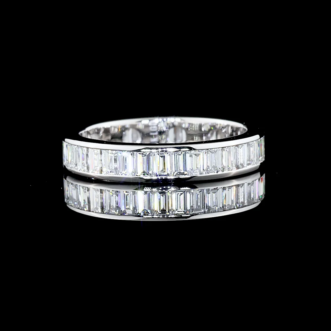 1.94 Cts 14k White Gold Baguette Shape Eternity Band Eternity Band - Video