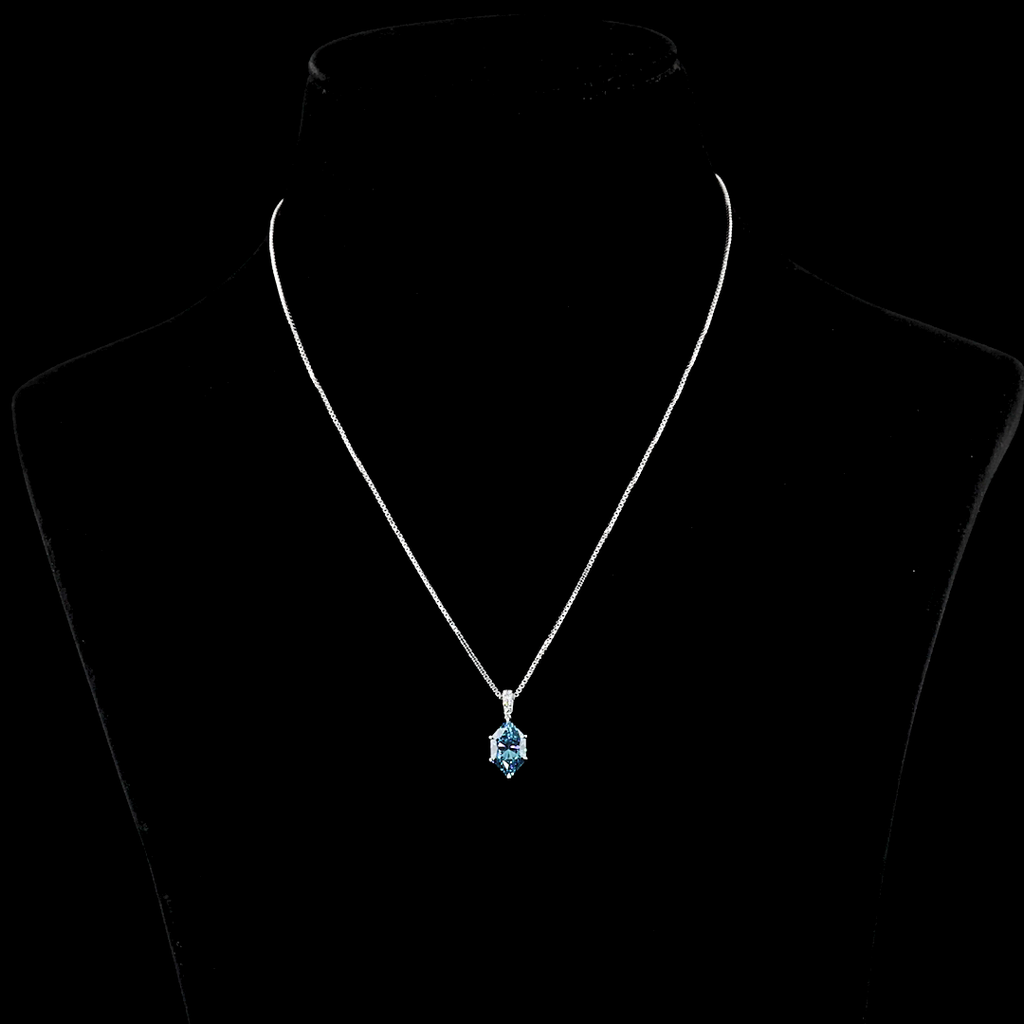 2.19 Cts 14k White Gold Marquise Shape Pendant Pendant - Video