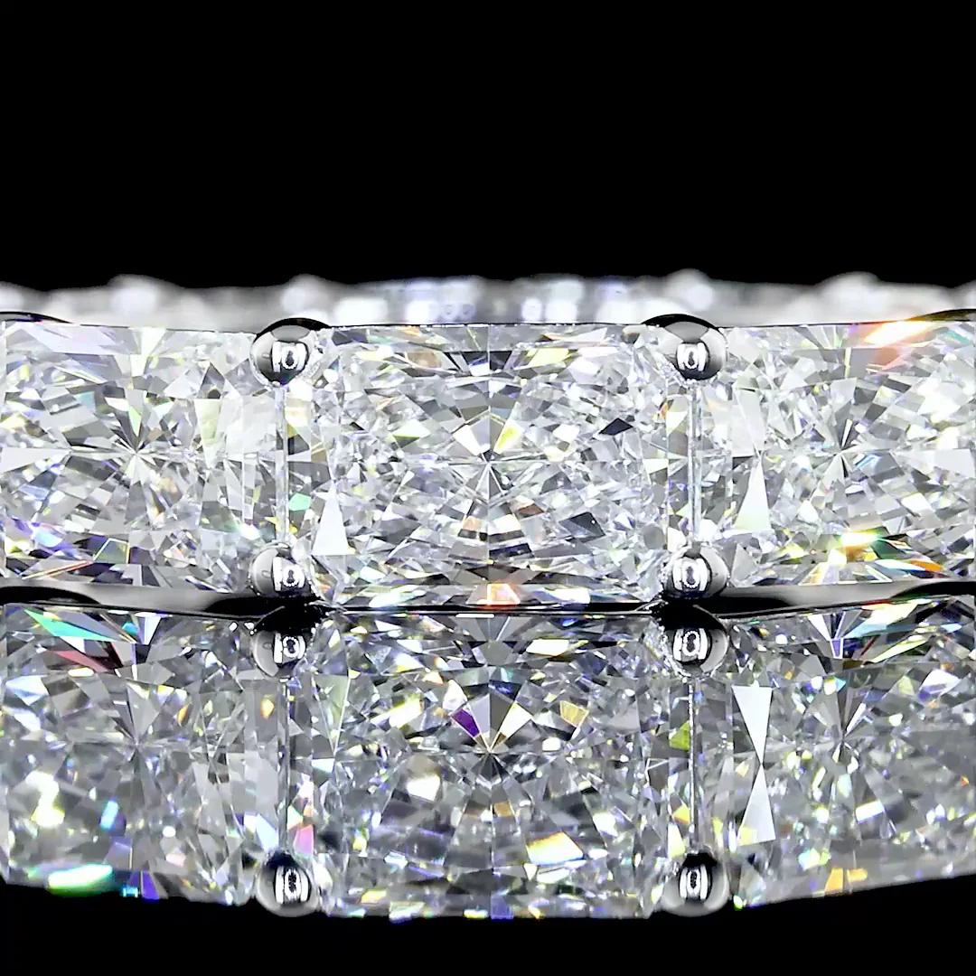 2.78 Cts 14k White Gold Radiant Shape Eternity Band Eternity Band - Image 2