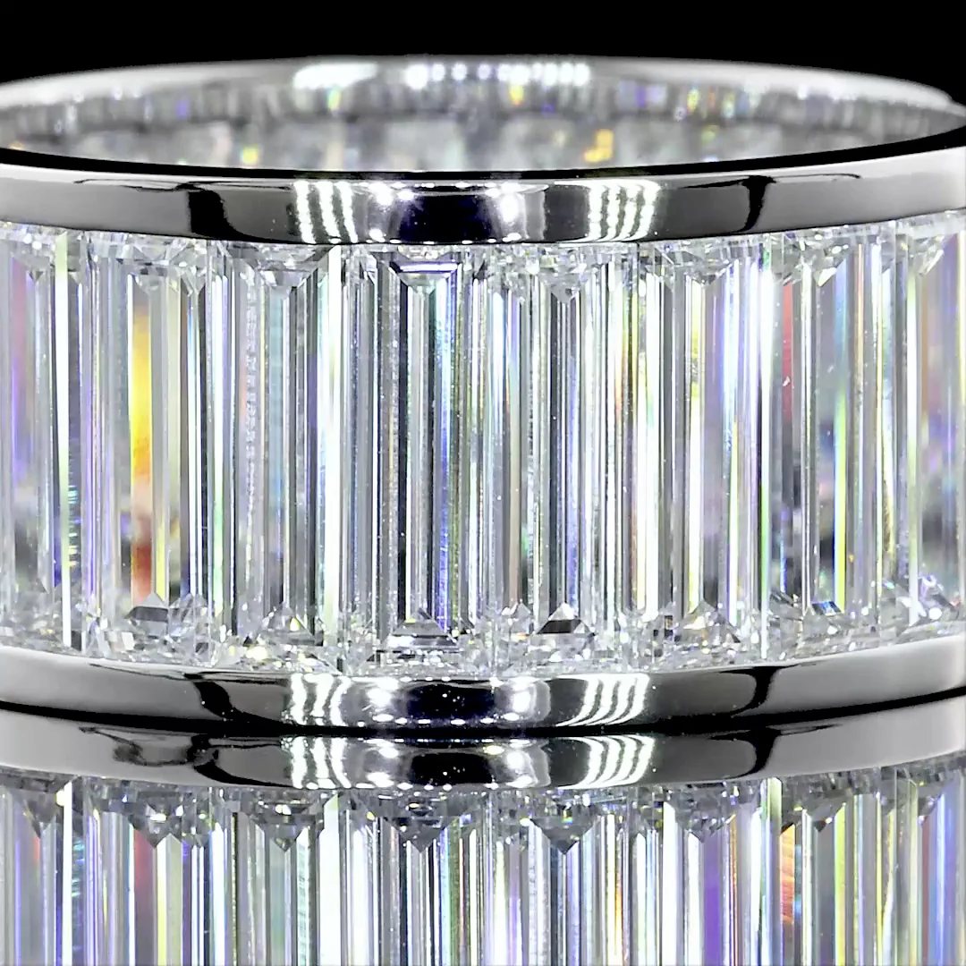7.22 Cts 14k White Gold Baguette Shape Eternity Band Eternity Band - Image 2