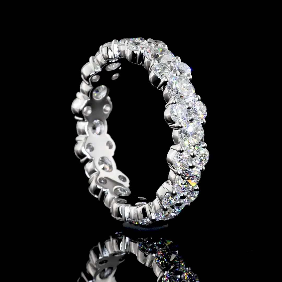 2.83 Cts 14k White Gold Round Shape Eternity Band Eternity Band - Image 3