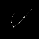4.88 Cts 14k White Gold Round Shape Station Necklace - Image 2