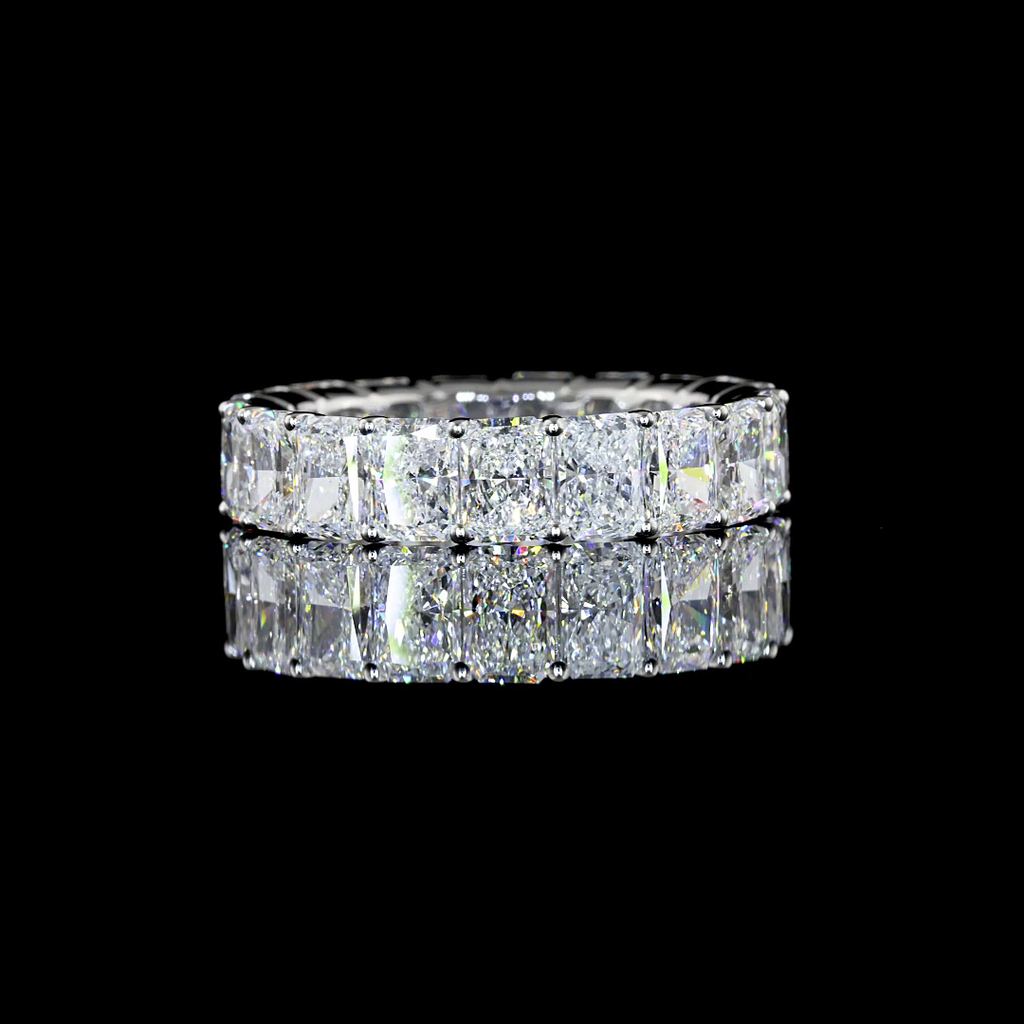5.91 Cts Platinum Radiant Shape Eternity Band Eternity Band - Video