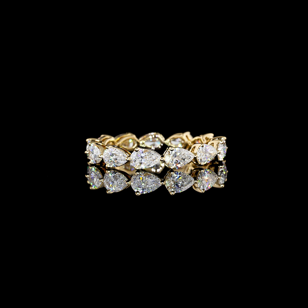 2.02 Cts 18k Yellow Gold Pear Shape Eternity Band Eternity Band - Video